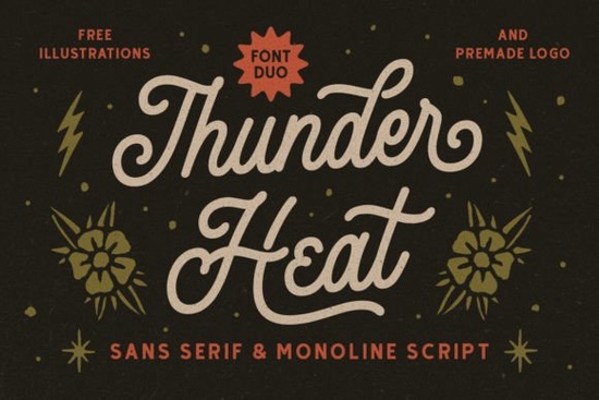 Thunder Heat Duo Font